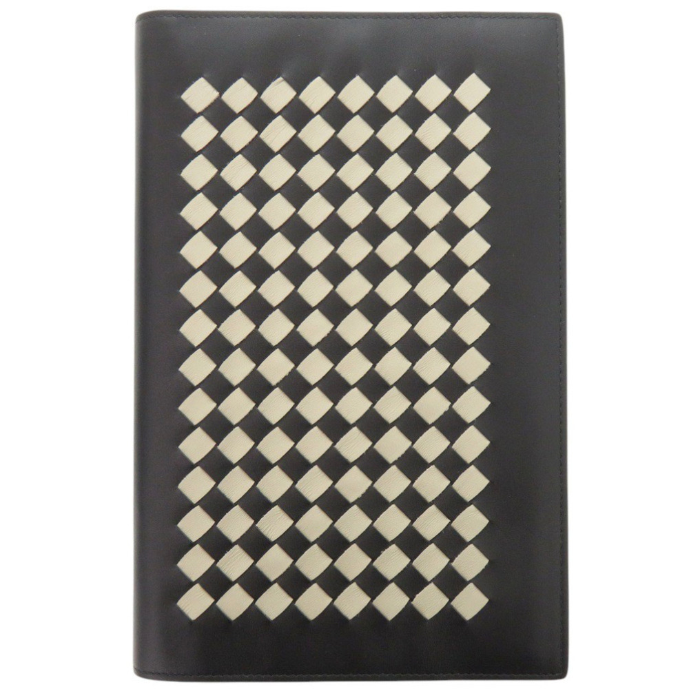 Bottega Veneta Intrecciato Leather Black Notebook Cover 0531 BOTTEGAVENETA Men's